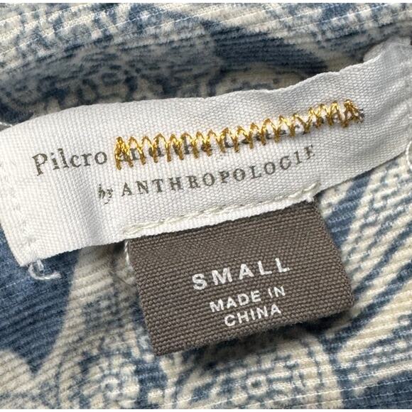 Pilcro Letterpress Shirt Women’s Size Small Sigourney Corduroy Button Down Blue - Picture 8 of 12